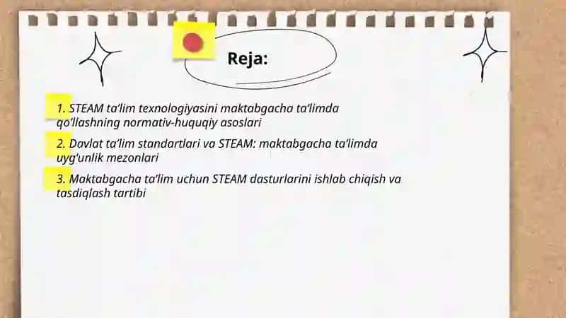 STEAM taʼlim texnologiyasini maktabgacha taʼlimda qòllashning meyoriy uslubiy asoslari 2