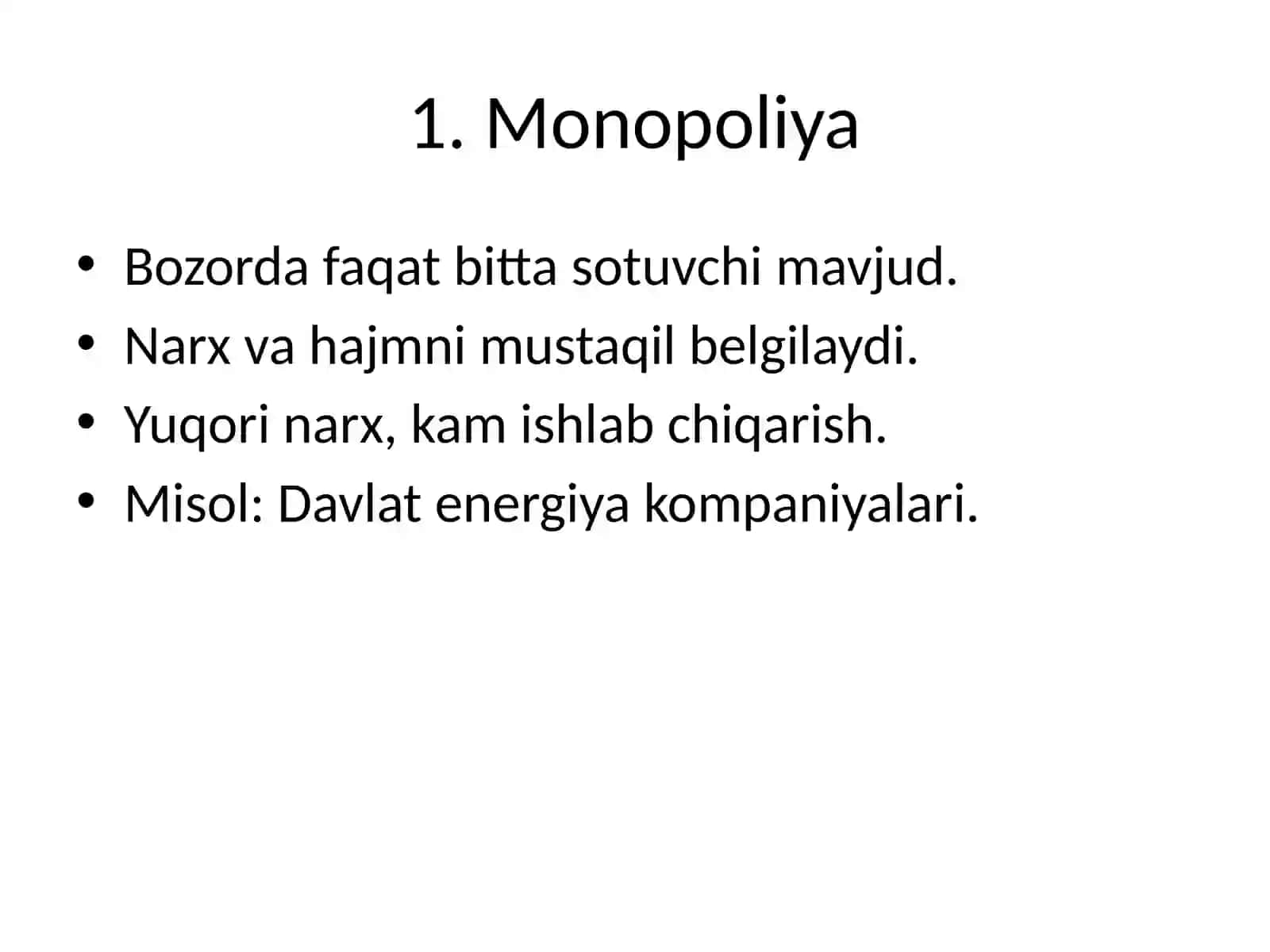 Asosiy turlari va iqtisodiy modellari 2
