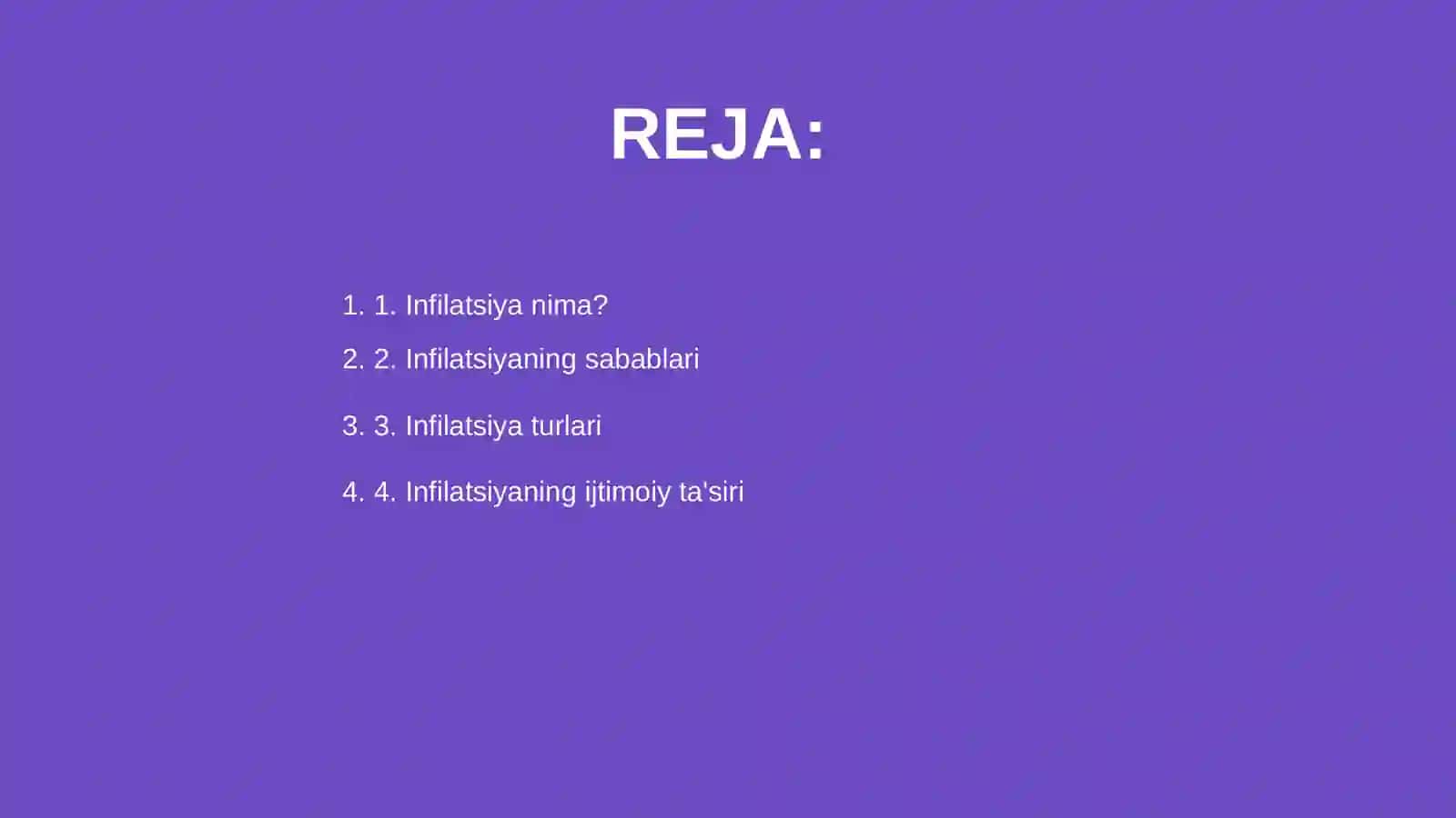Infilatsiyaga qarshi siyosat 2