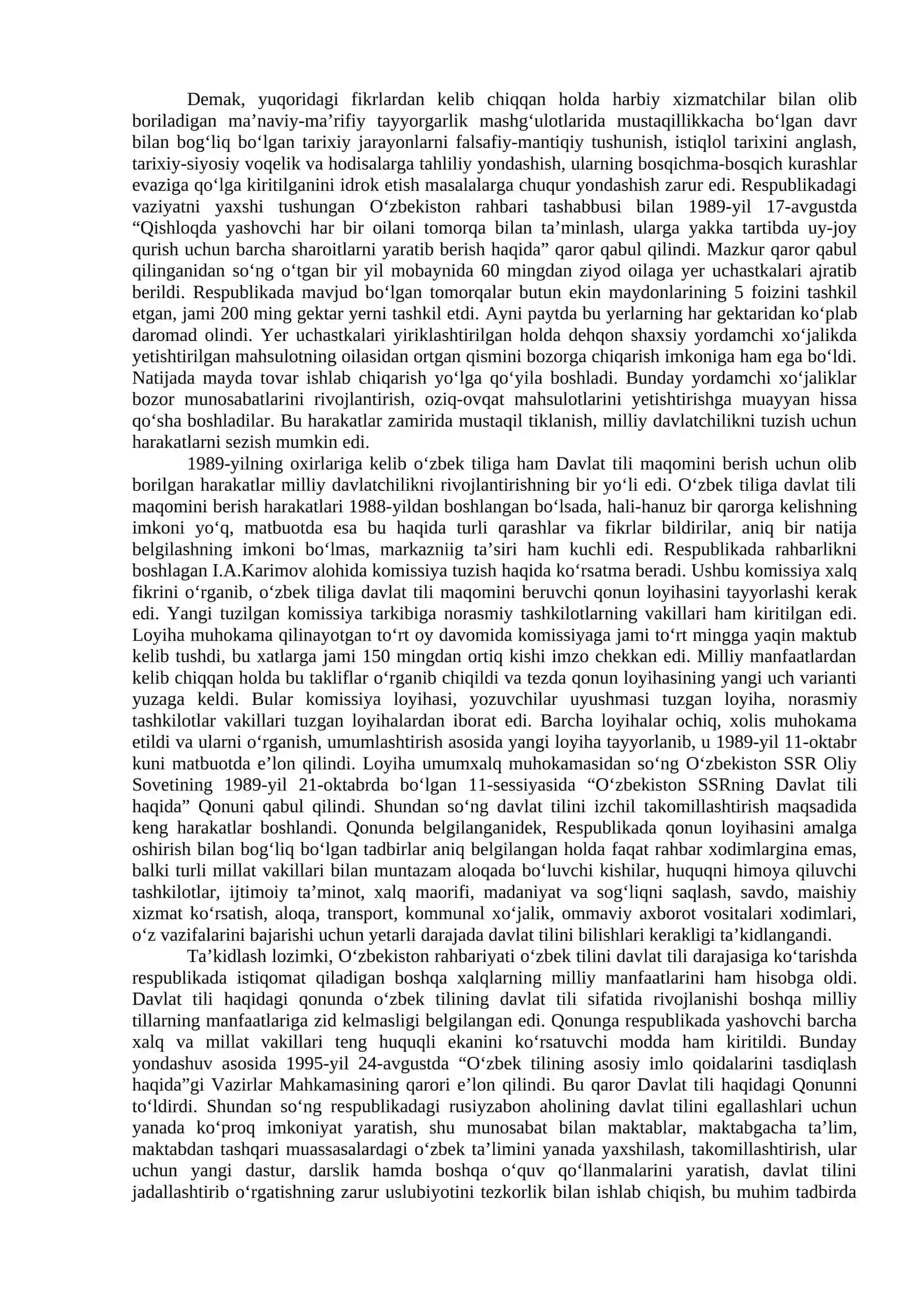 MAVZU. MUSTAQIL O‘ZBEKISTON RESPUBLIKASINING TASHKIL TOPISHI VA UNING TARIXIY AHAMIYATI 2