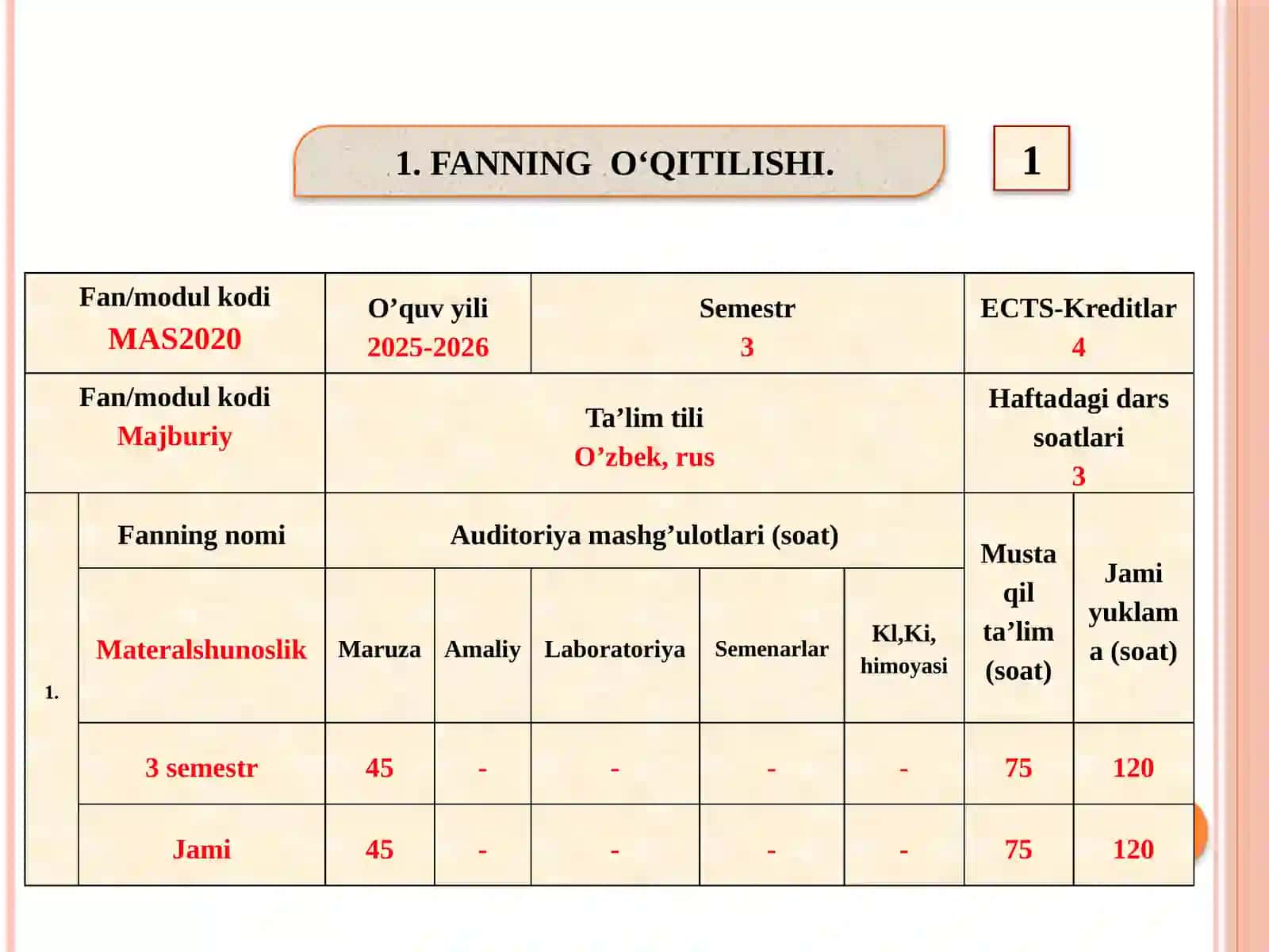 Materalshunoslik 2