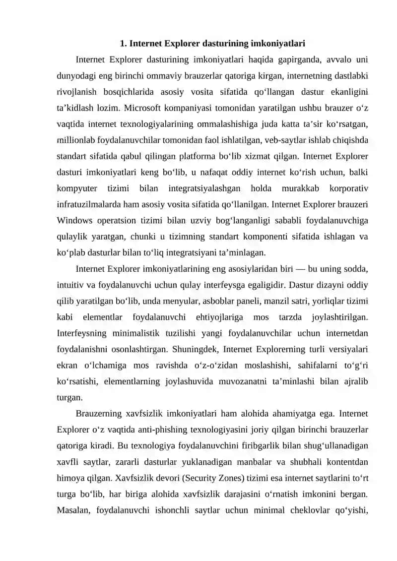 Internit ekesprorer dasturi imkoniyatlari opera dasturi imkoniyatlari Google Chrome imkoniyatlari elektron pochta imkoniyatlari 2