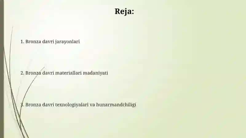 Bronza davri jaryonlari va moddiy madaniyati 2