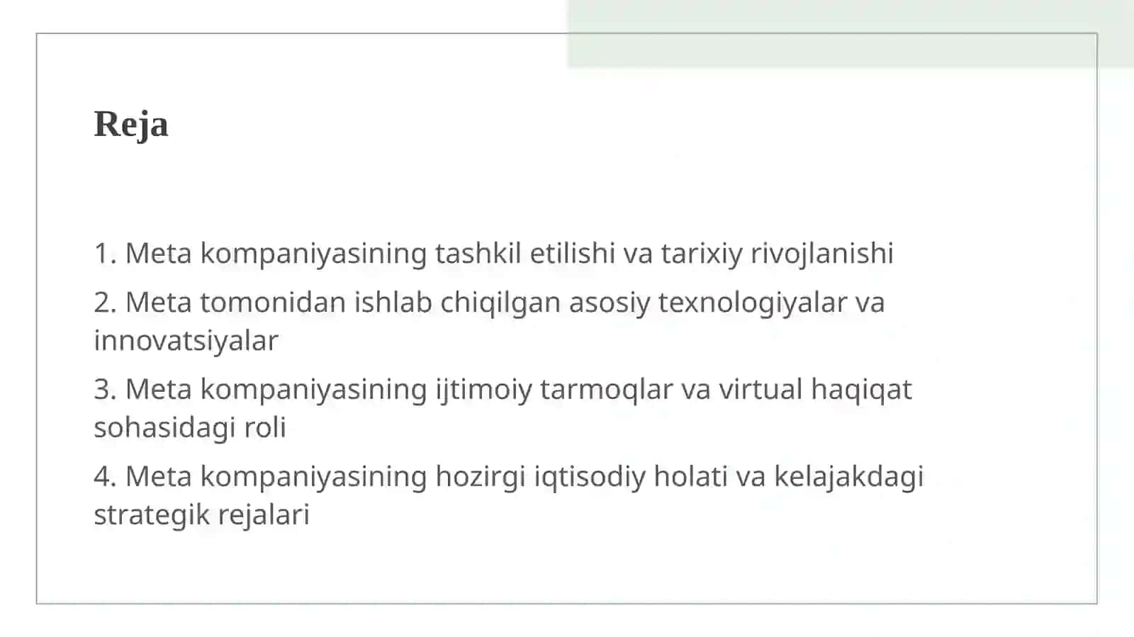 Meta kompaniyasi 2