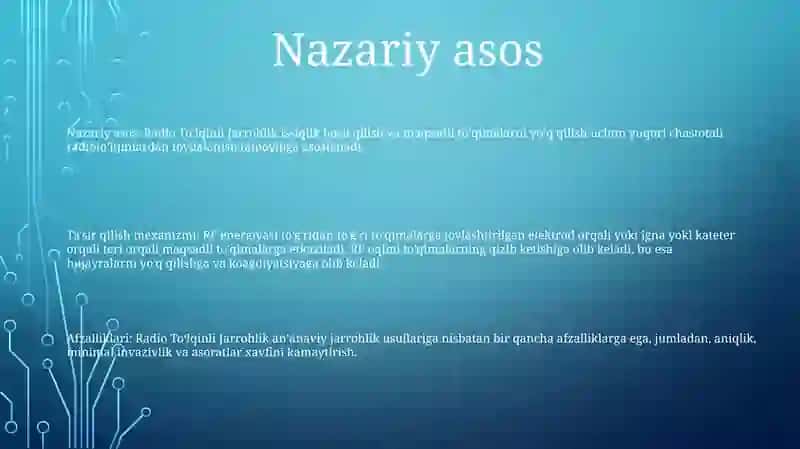 Radio To'Lqinli Jarrohlik 2
