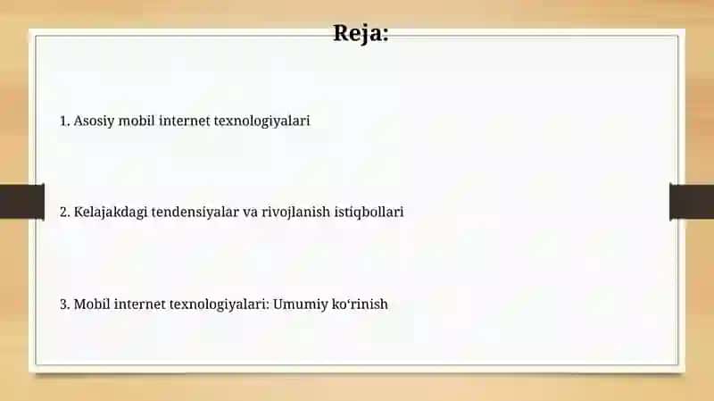Mobil Internet texnologiyalari 2
