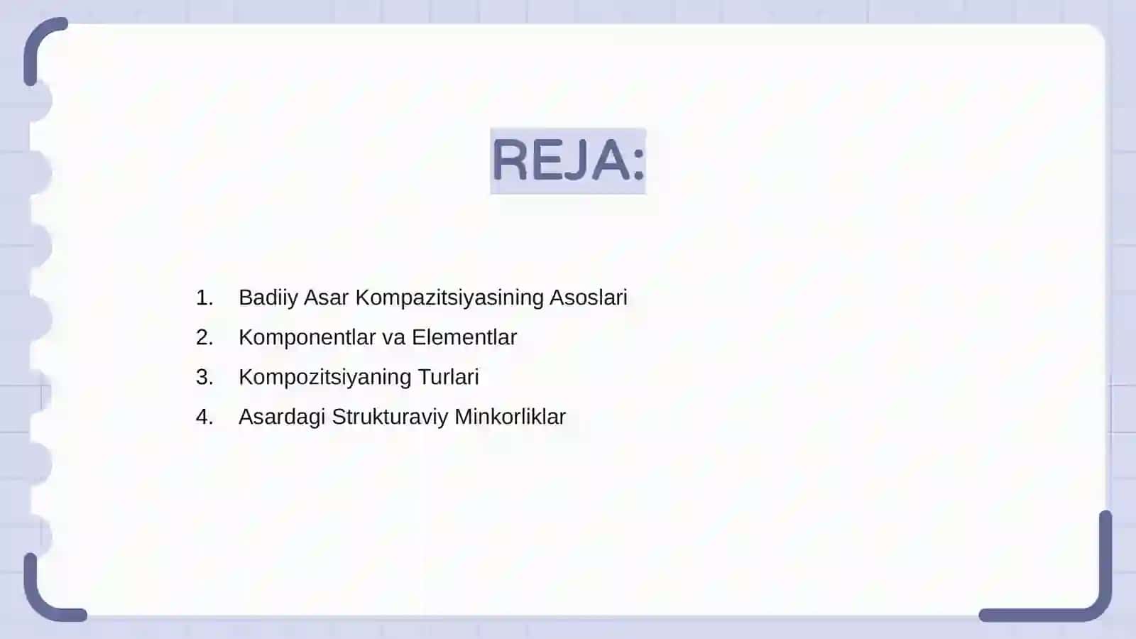 Badiiy asar kompazitsiyasi 2