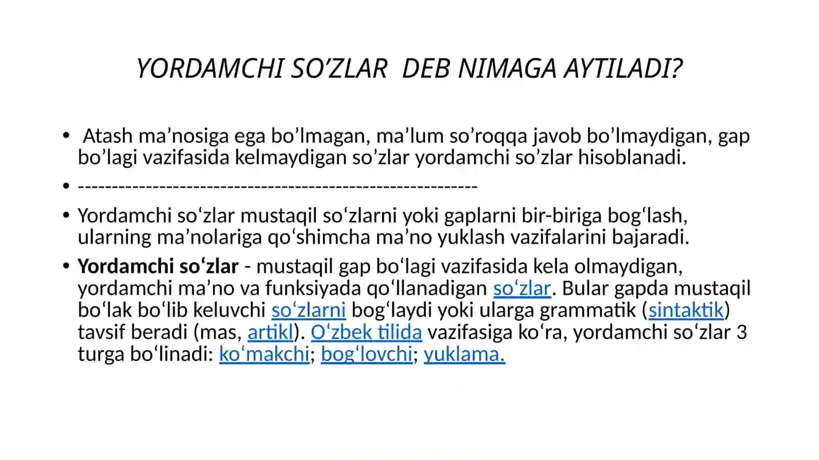 YORDAMCHI SO’ZLAR 2