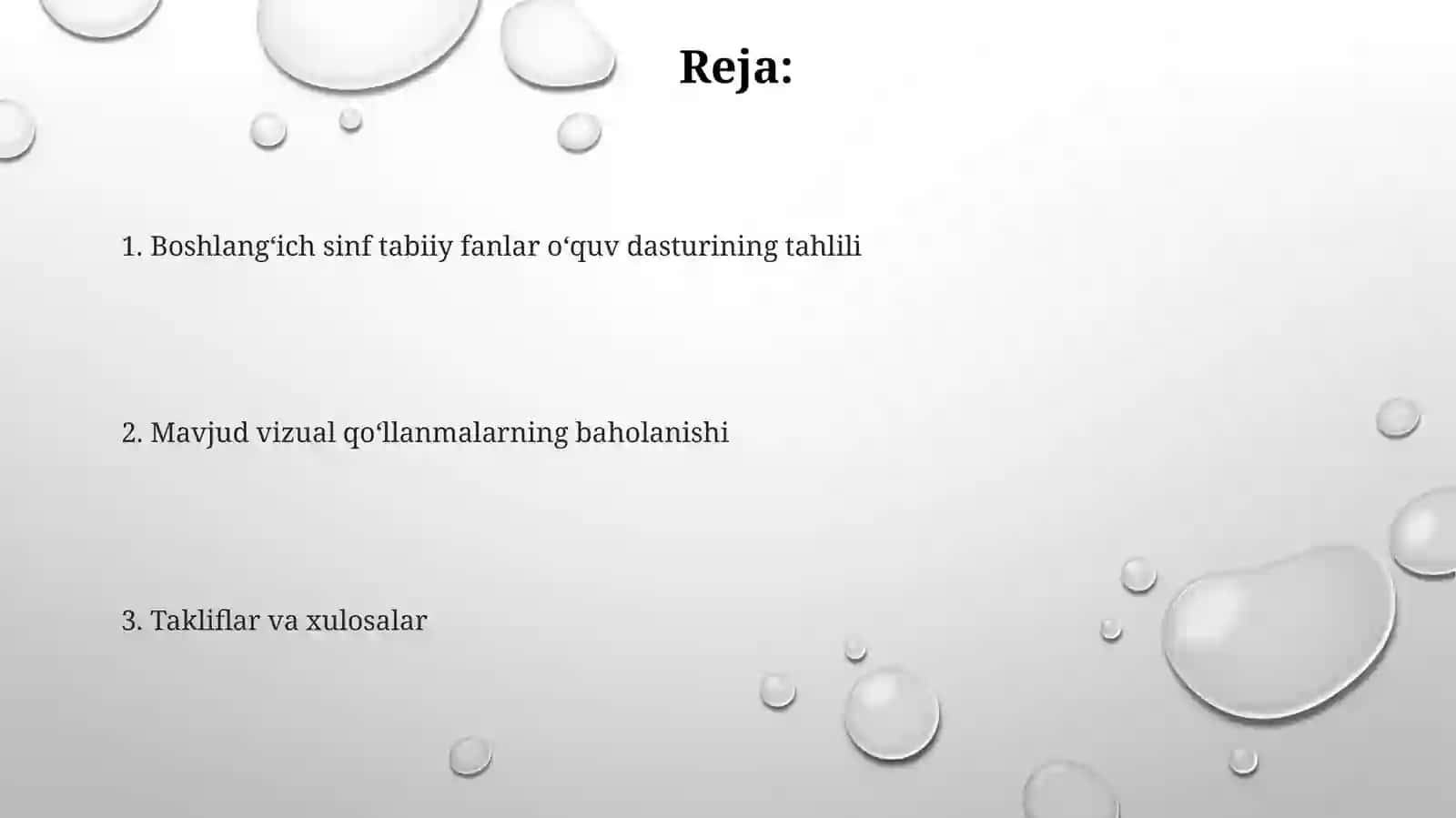 Boshlang'ich ta'lim tabiiy fanlardan dastur va mavjud ko'rgazmali qurollar tahlili 2