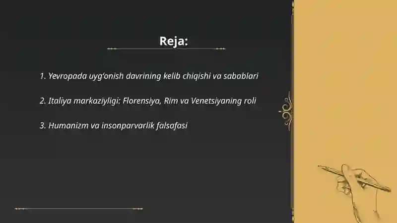 Yevropada uygʻonish davri 2