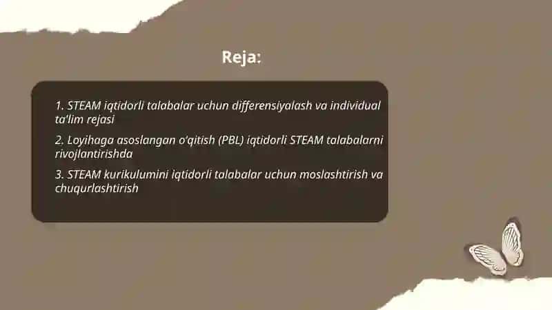 STEAM iqtidorli talabalarni oʻqitish 2