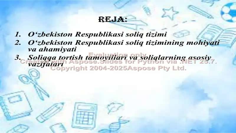 O’zbekiston Respublikasi soliq tizimi soliqlarning mohiyati va ahamiyati 2