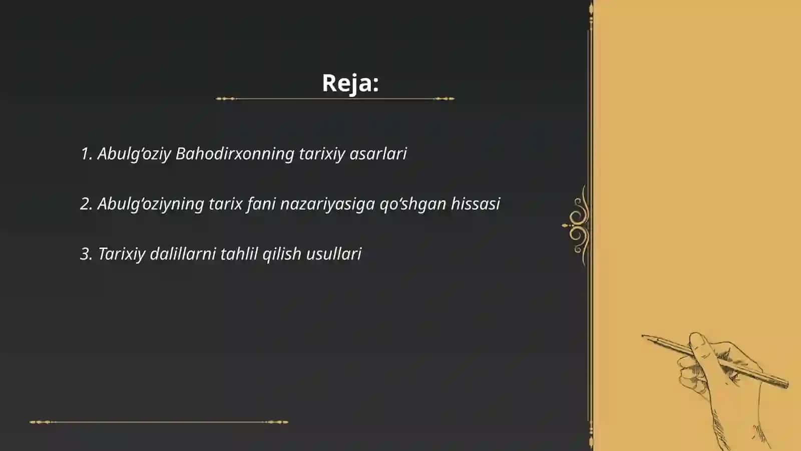 Abulg‘oziy Bahodirxonning tarixiy asarlarida tarix fanining nazariy masalalari 2