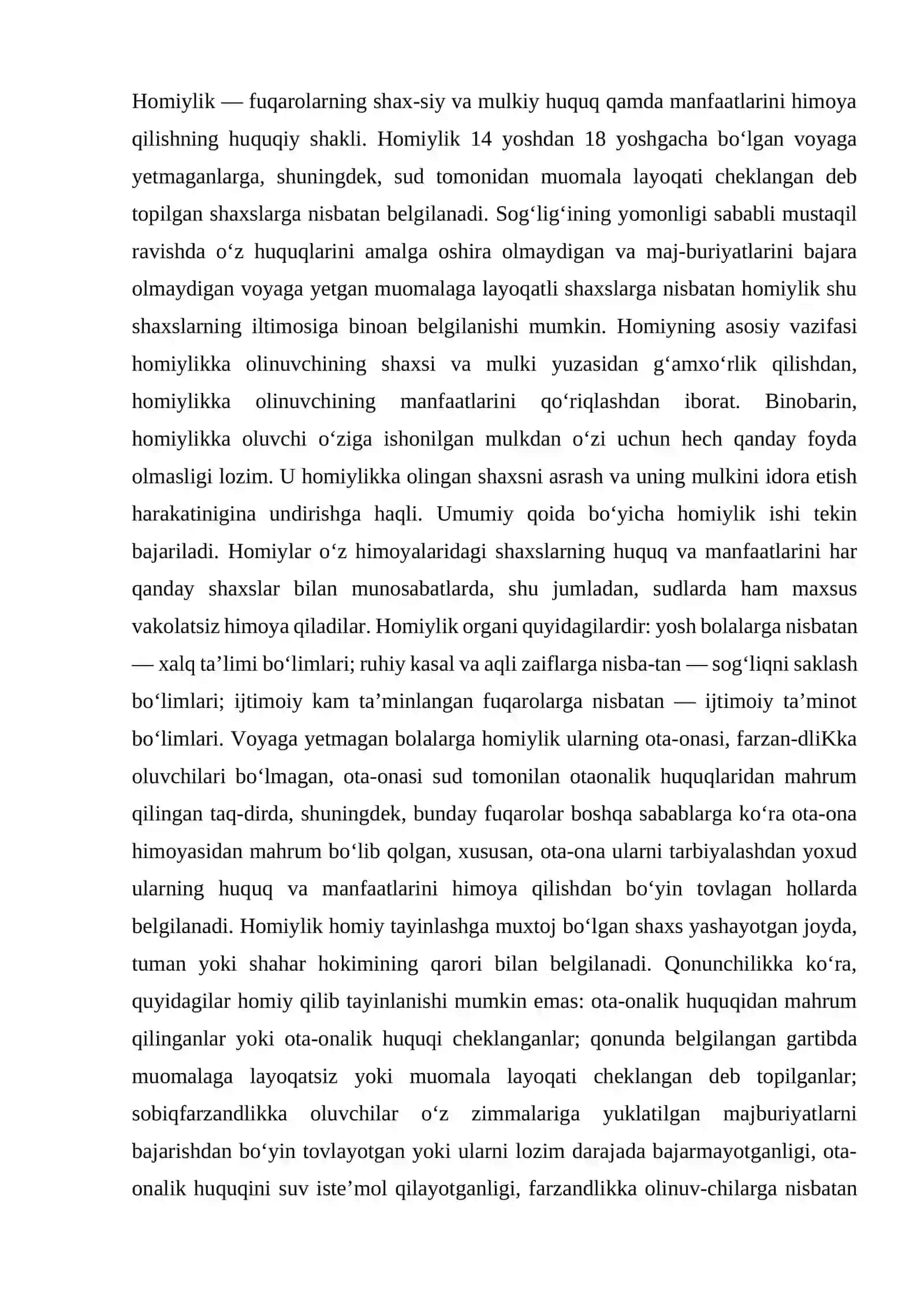 O’zbekiston hamda chet elda vasiylik va homiylik 2