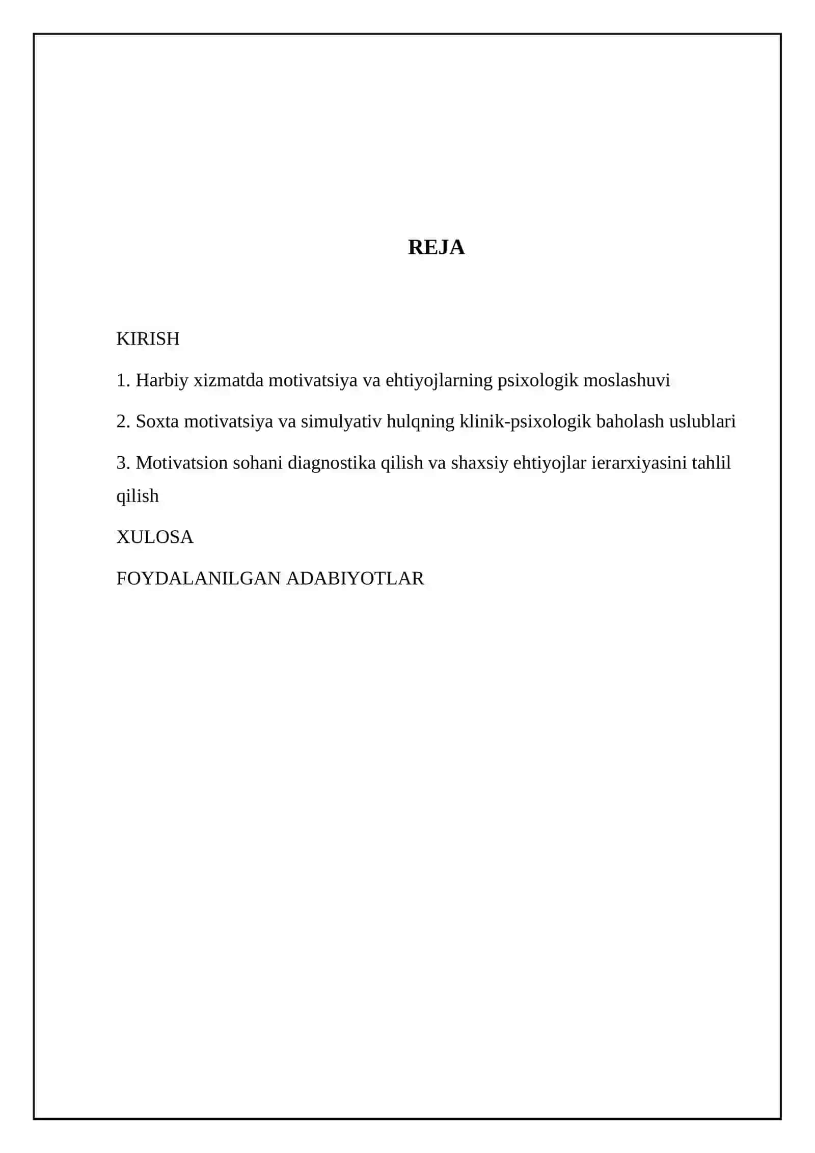 Harbiy xizmatning motivatsiyasi va ehtiyojlarining klinika-psixologik jihatlari 2