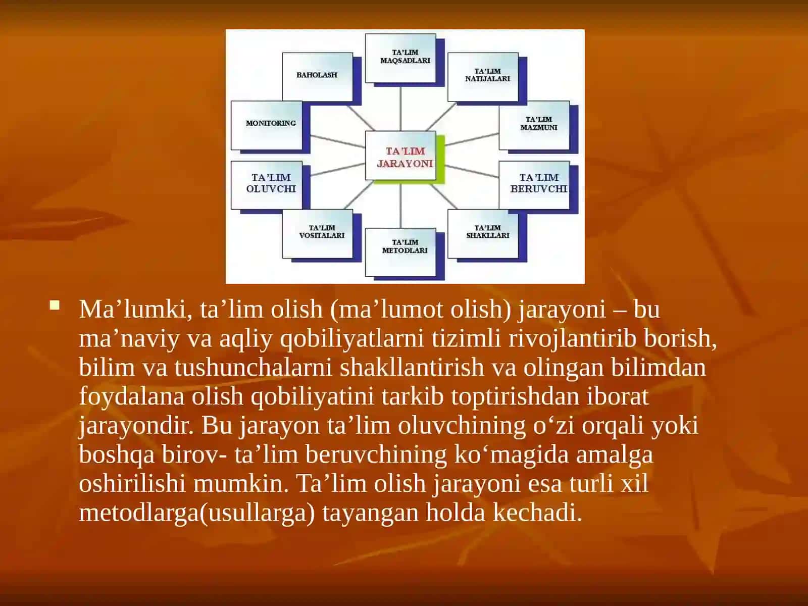 Ta’limjarayonini samarali tashkilotish yo`llari 2