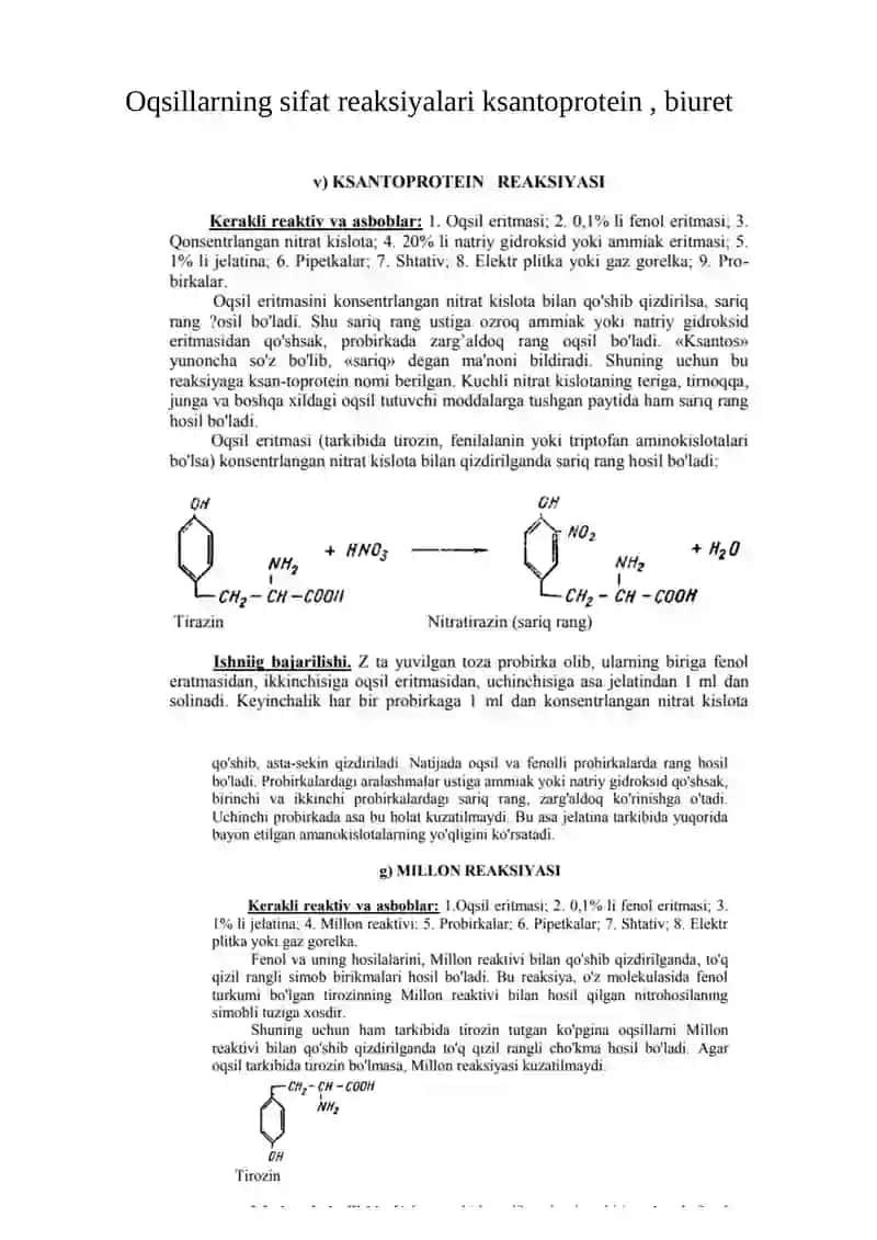 Xsantoprotein reaksiyasi 2