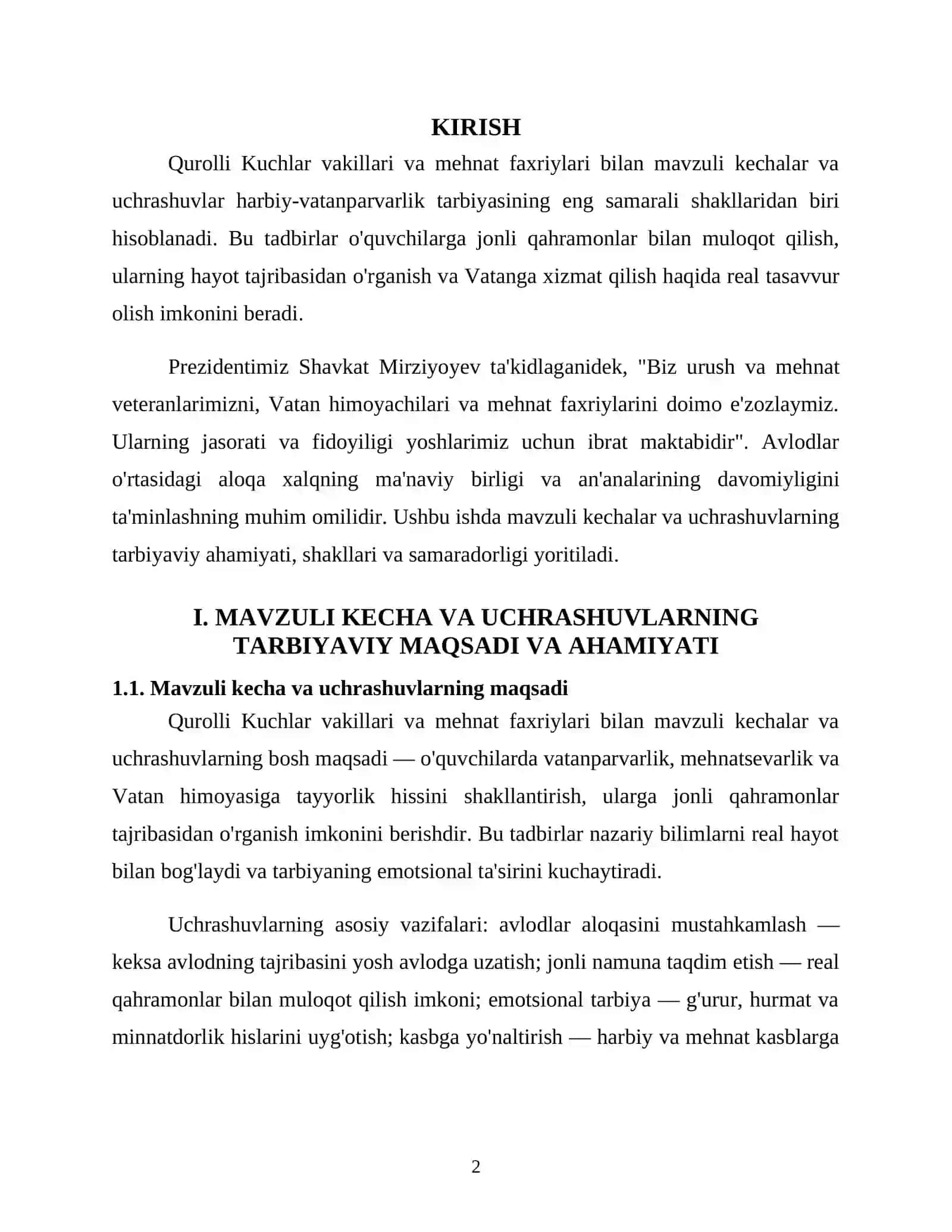 Qurolli Kuchlar va Mehnat Faxriylari Bilan Mavzuli Kechalar va Uchrashuvlar O'tkazish 2