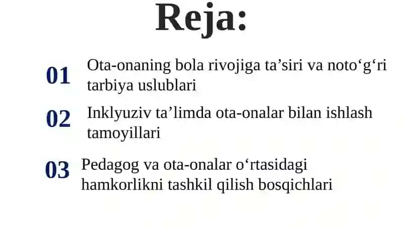 Inklyuziv ta’limda ota-onalar bilan ishlash 2