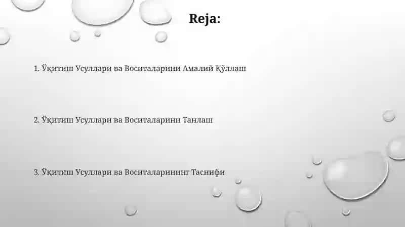 Ўқитиш Усуллари ва Воситаларини Танлаш 2