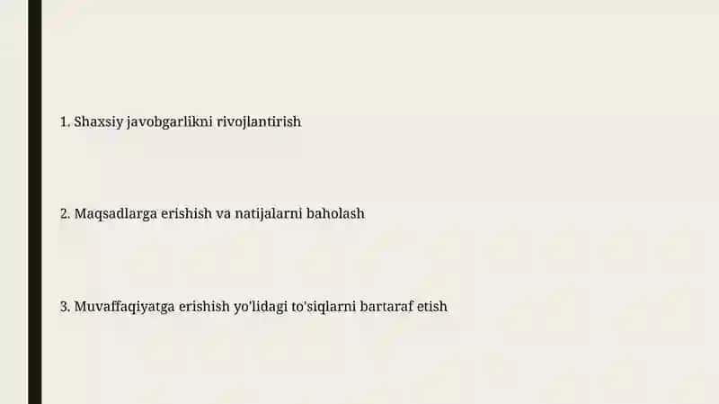 Shaxsiy javobgarlikni rivojlantirish 2