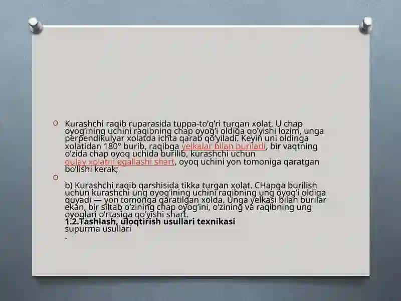 Ikki yengdan ushlagan holda yelkadan oshirib uloqtirish usulini rivojlantirish 2