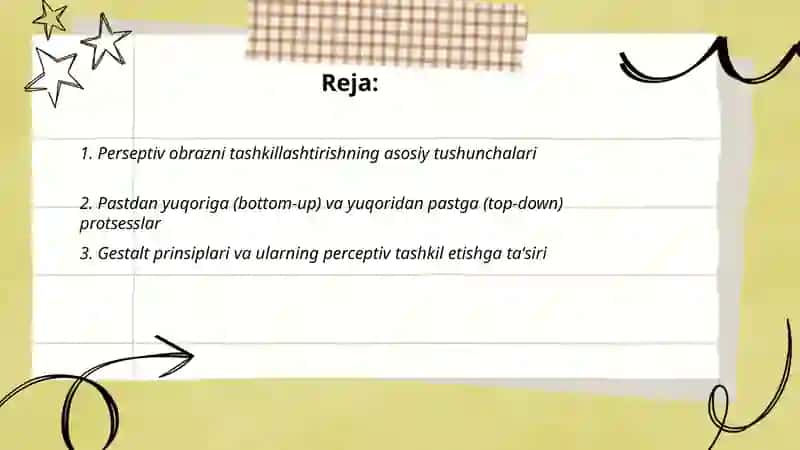 Perseptiv obrazni tashkillashtirish 2