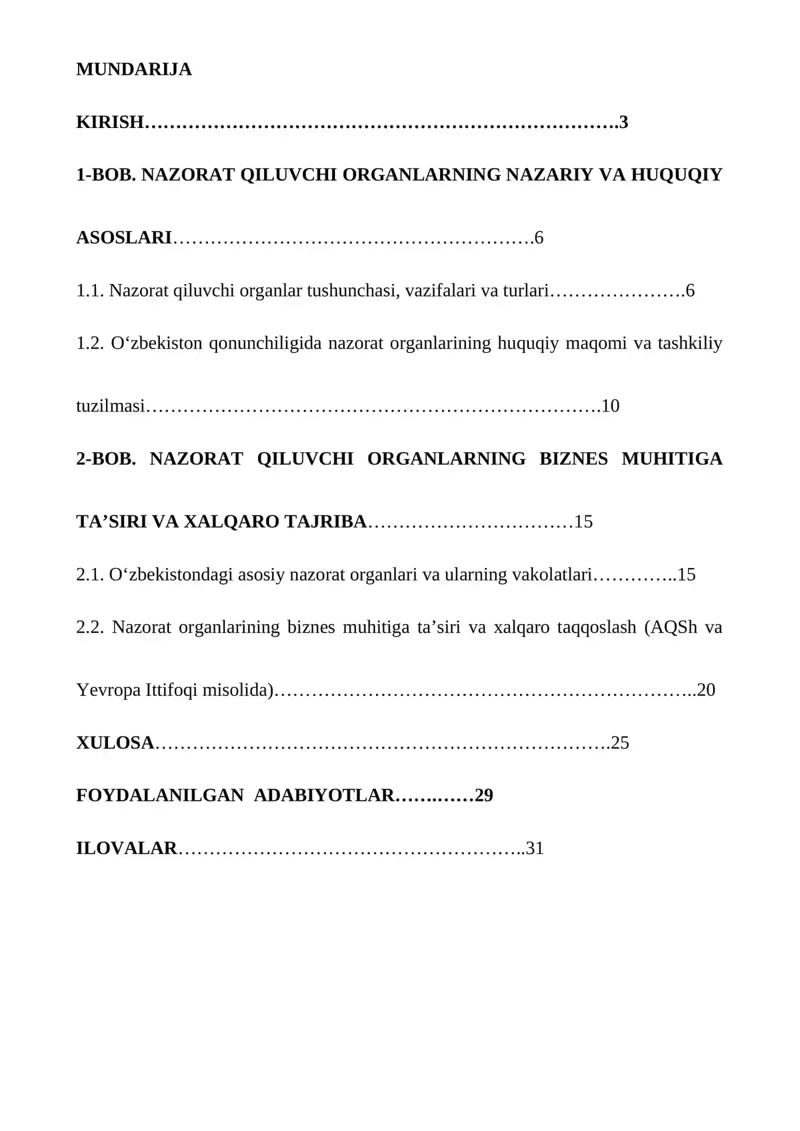 NAZORAT QILUVCHI ORGANLAR VA ULARNING VAKOLATLARI 2