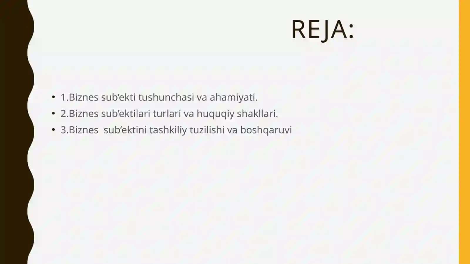 Biznes sub’ekti va uning strukturasi 2