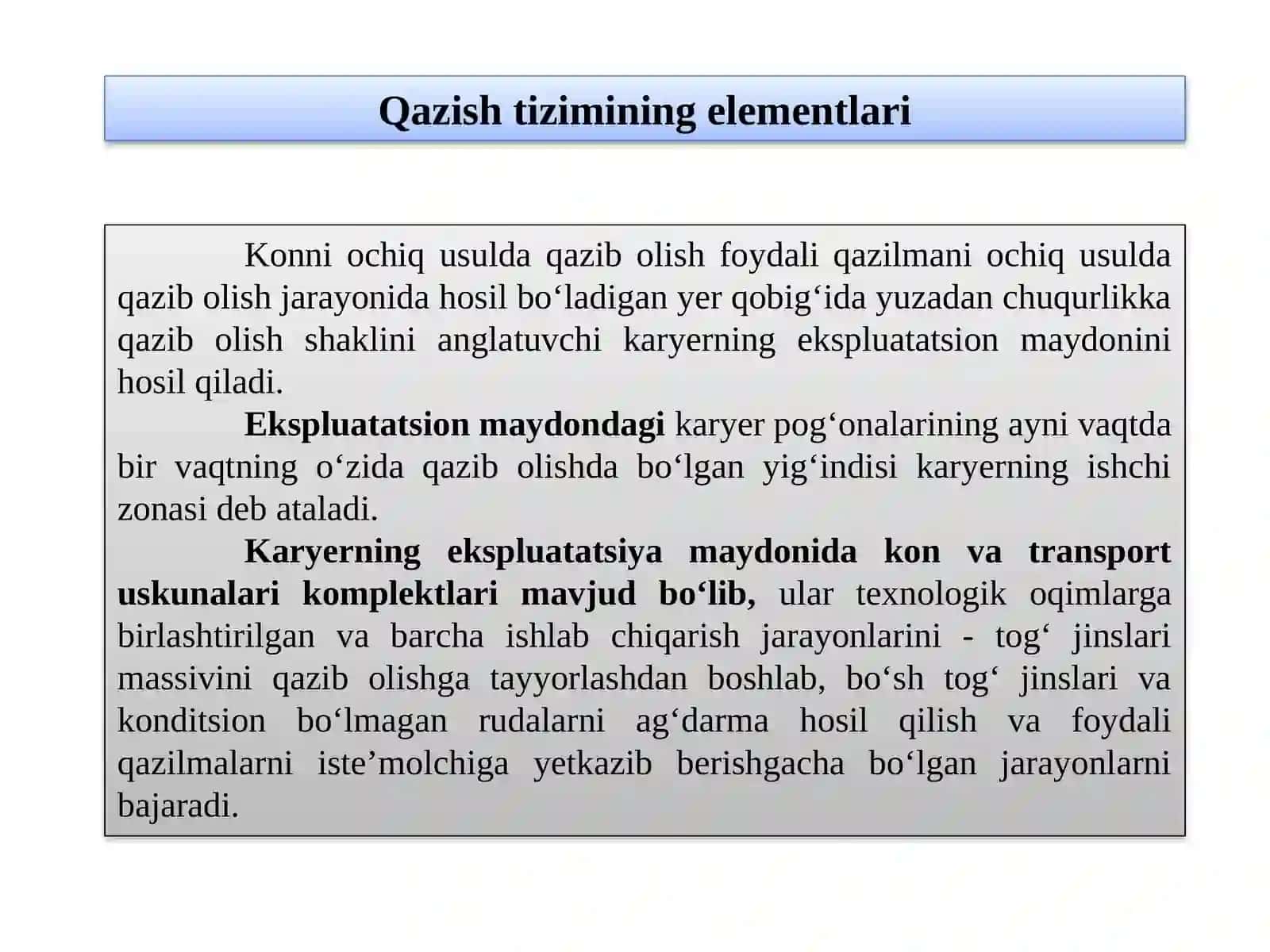 Qazishtizimlari tasnifi 2