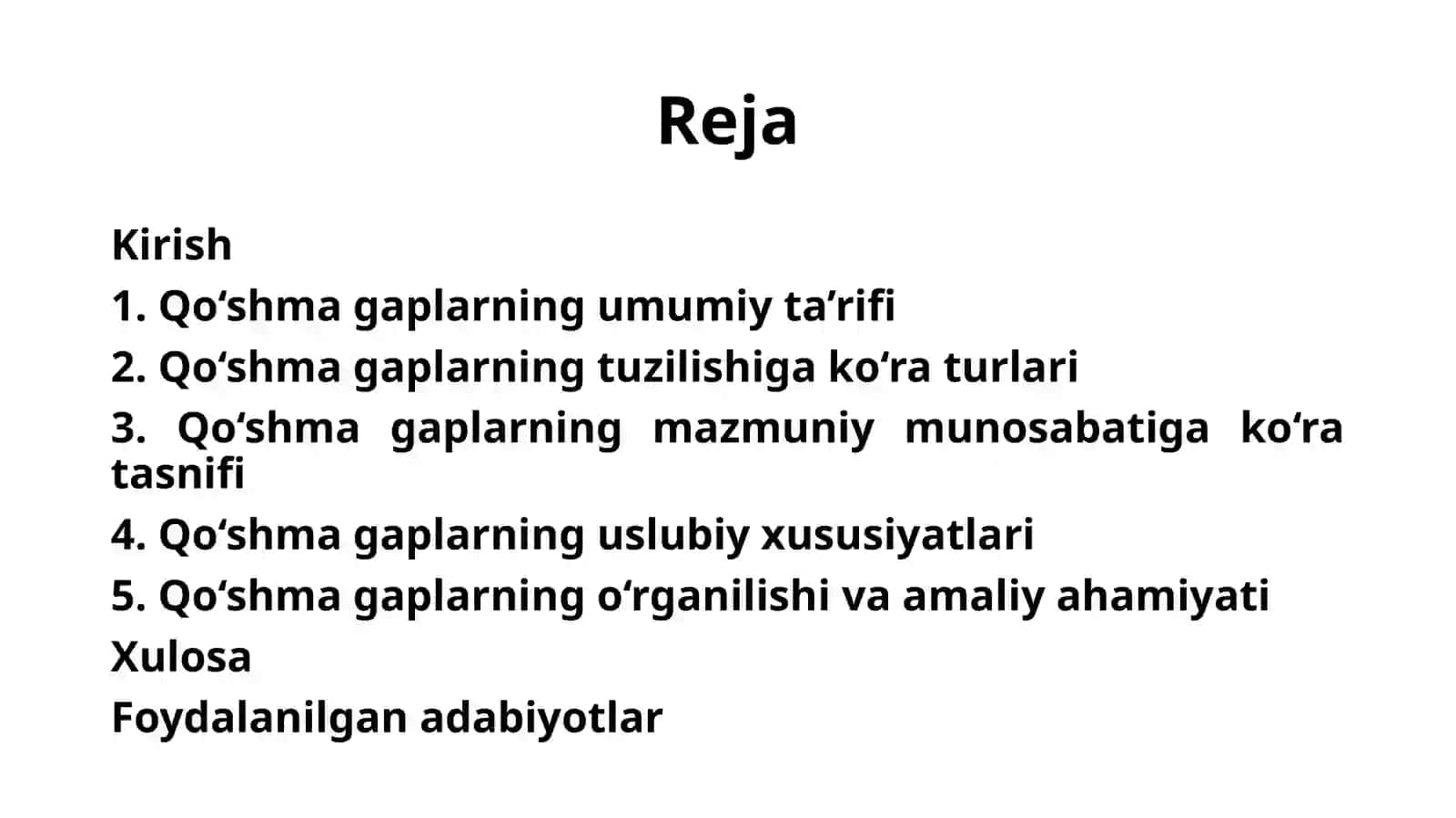 Qoʻshma gaplar tasnifi 2