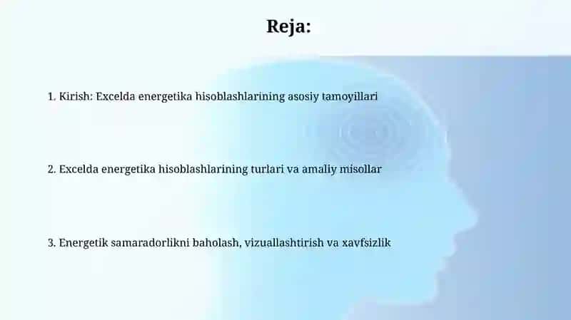 Excel energetika hisoblashlari 2