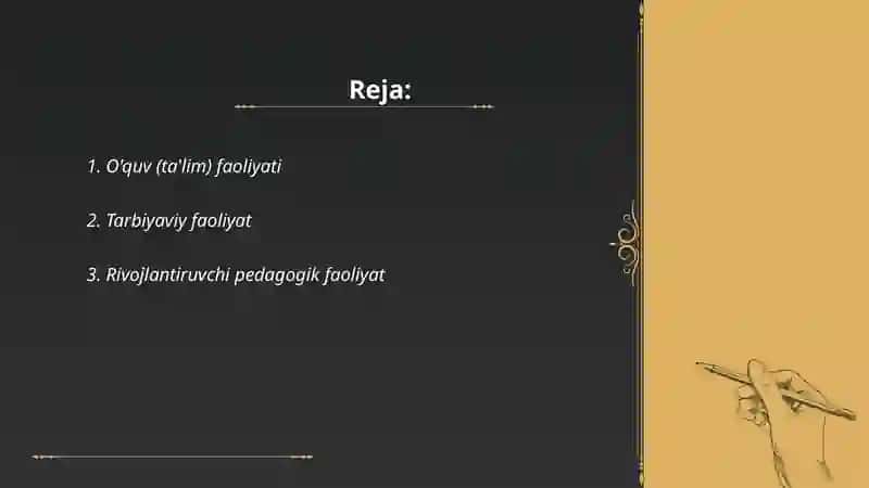 Pedogog faoliyati turlari 2