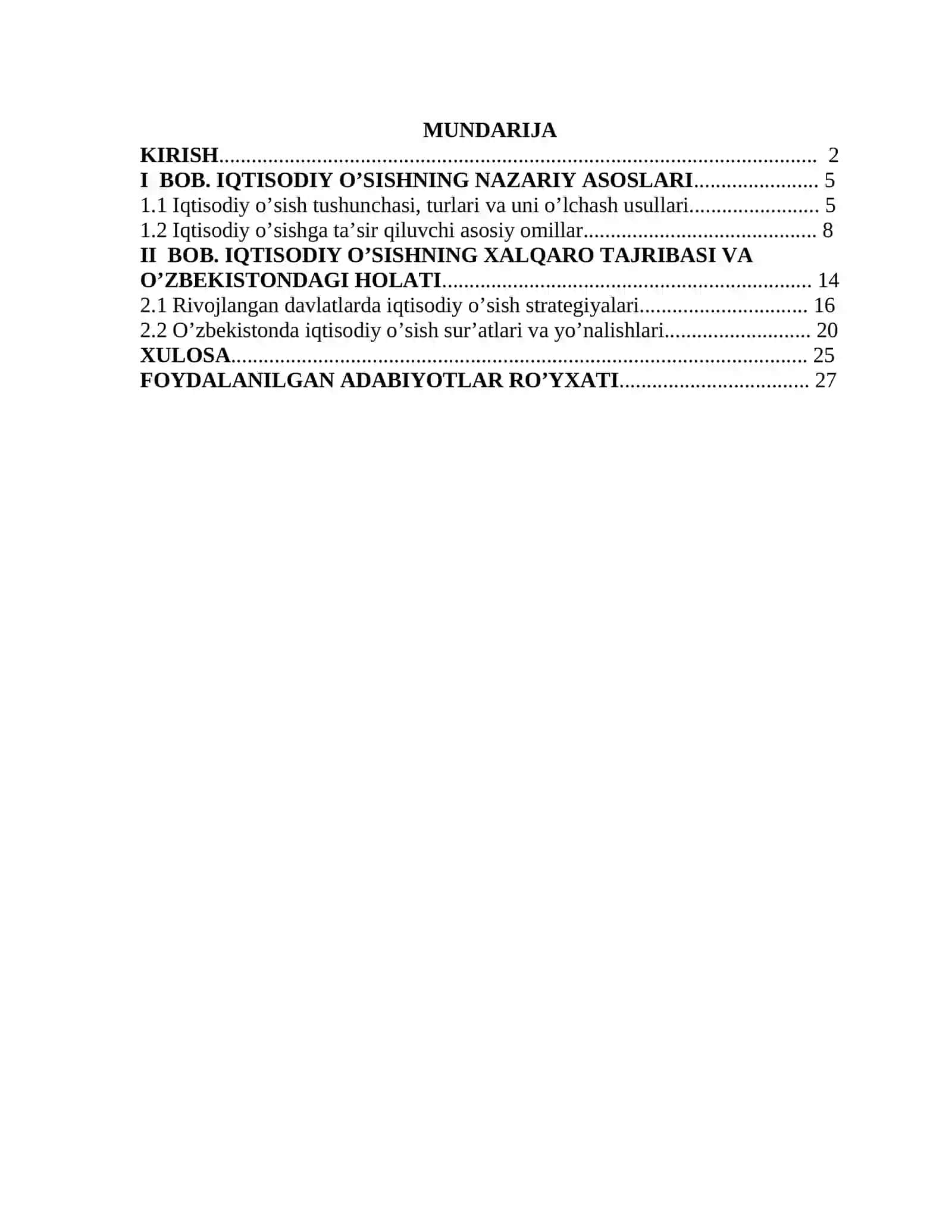 KURS ISHI (LOYIHASI)NI BAJARISH UCHUN USLUBIY KORSATMALAR 2