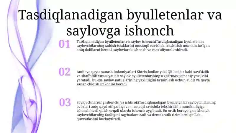 Tasdiqlanadigan byulletenlar va saylov ishonchi 2