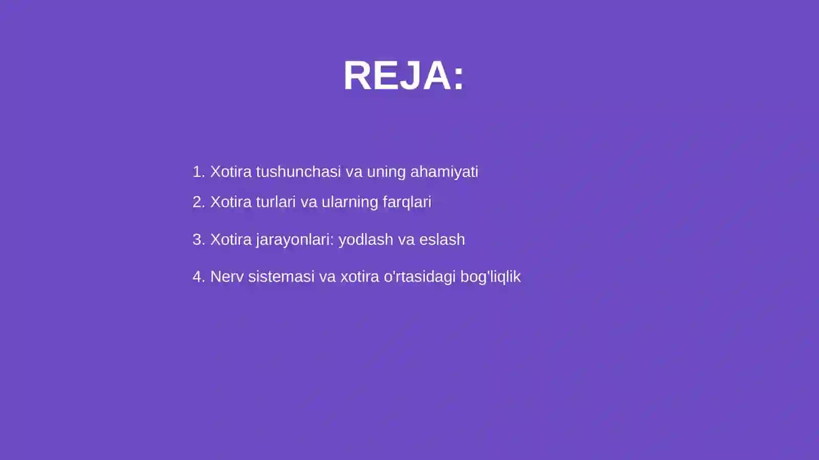 Xotira haqida tushuncha va uning nervfizialogik asosi 2