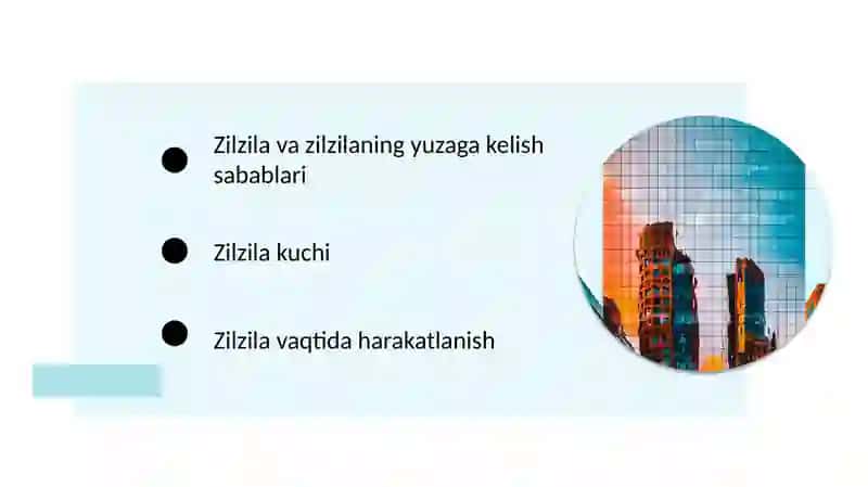Zilzila va unda harakatlanish qoidalar 2