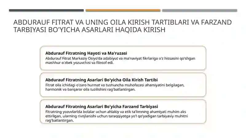 Abdurauf Fitratning Oila Tarbiyasi 2
