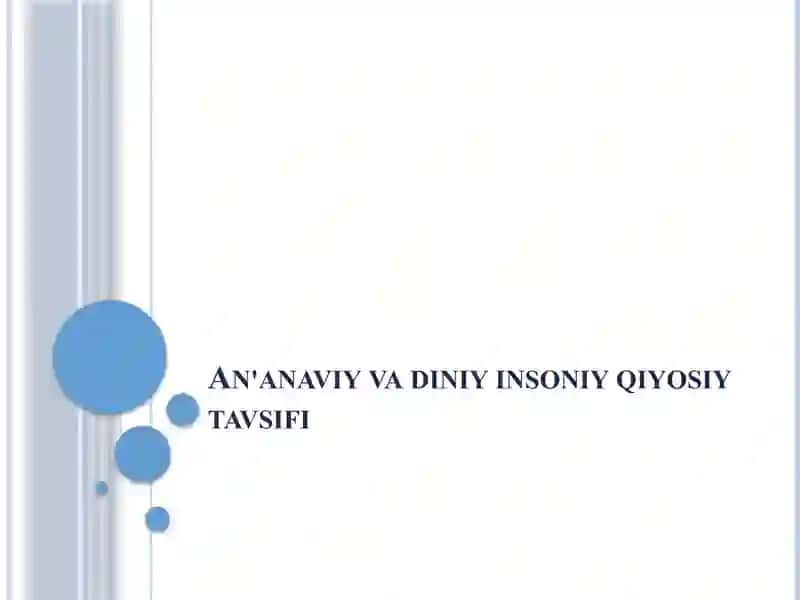 An'anaviy va diniy insoniy qiyosiy tavsifi 2