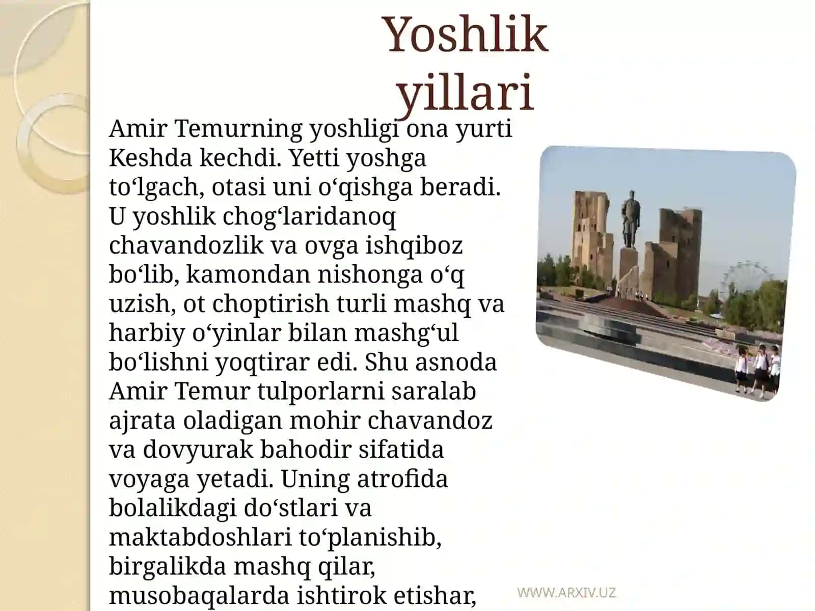 Amir Temur va Temuriylar davlati 2