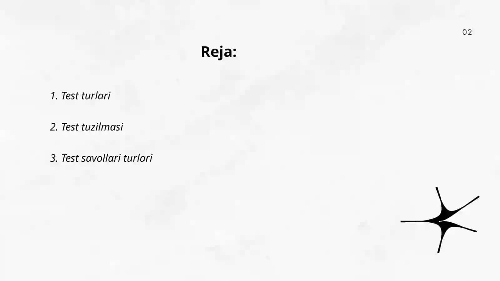 Testlarda qoyiladigan talablar 2