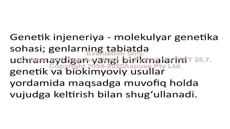 Biotexnologiya va hujayra injeneriyasi 2