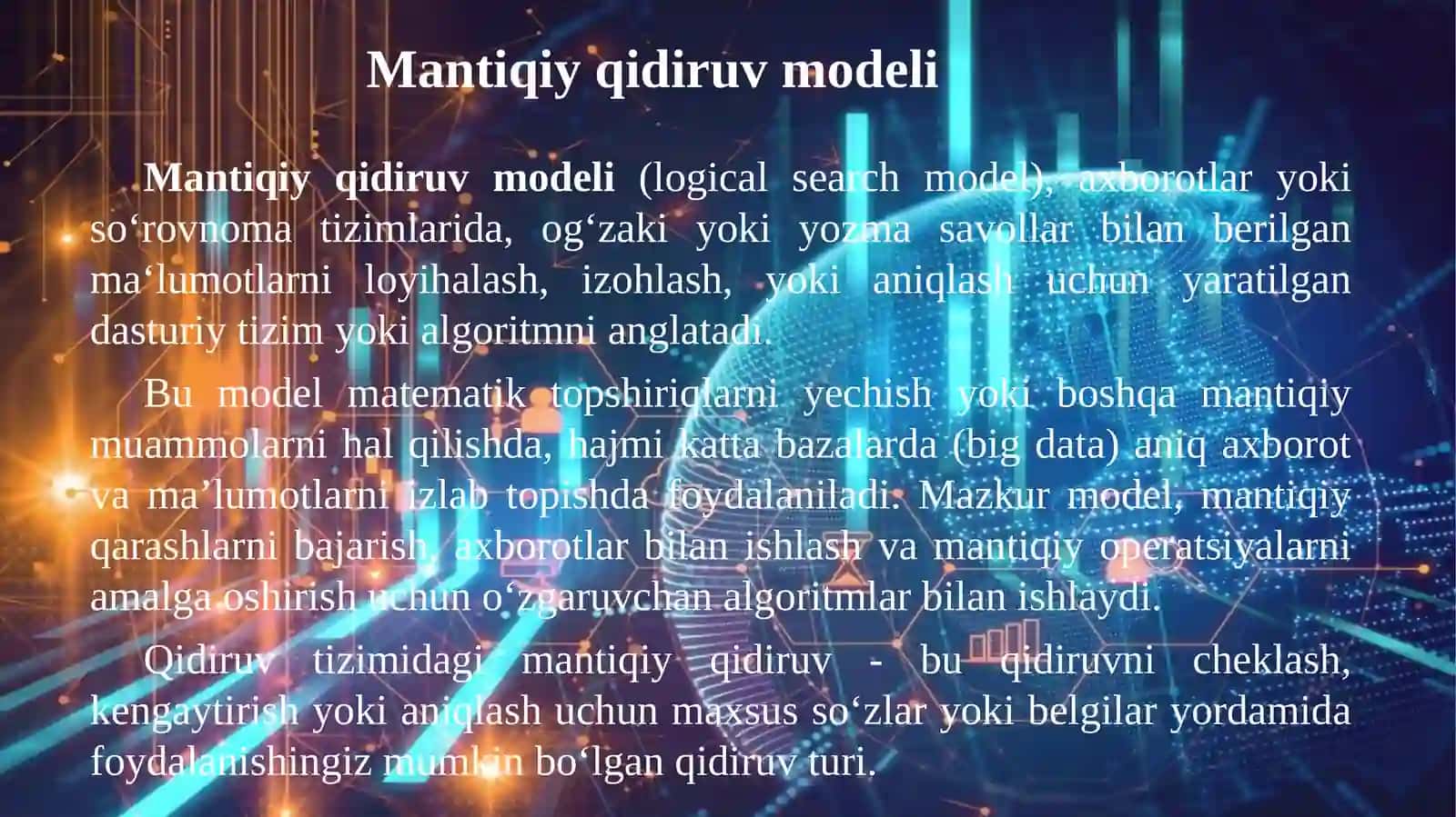 Mantiqiy qidiruv modeli 2