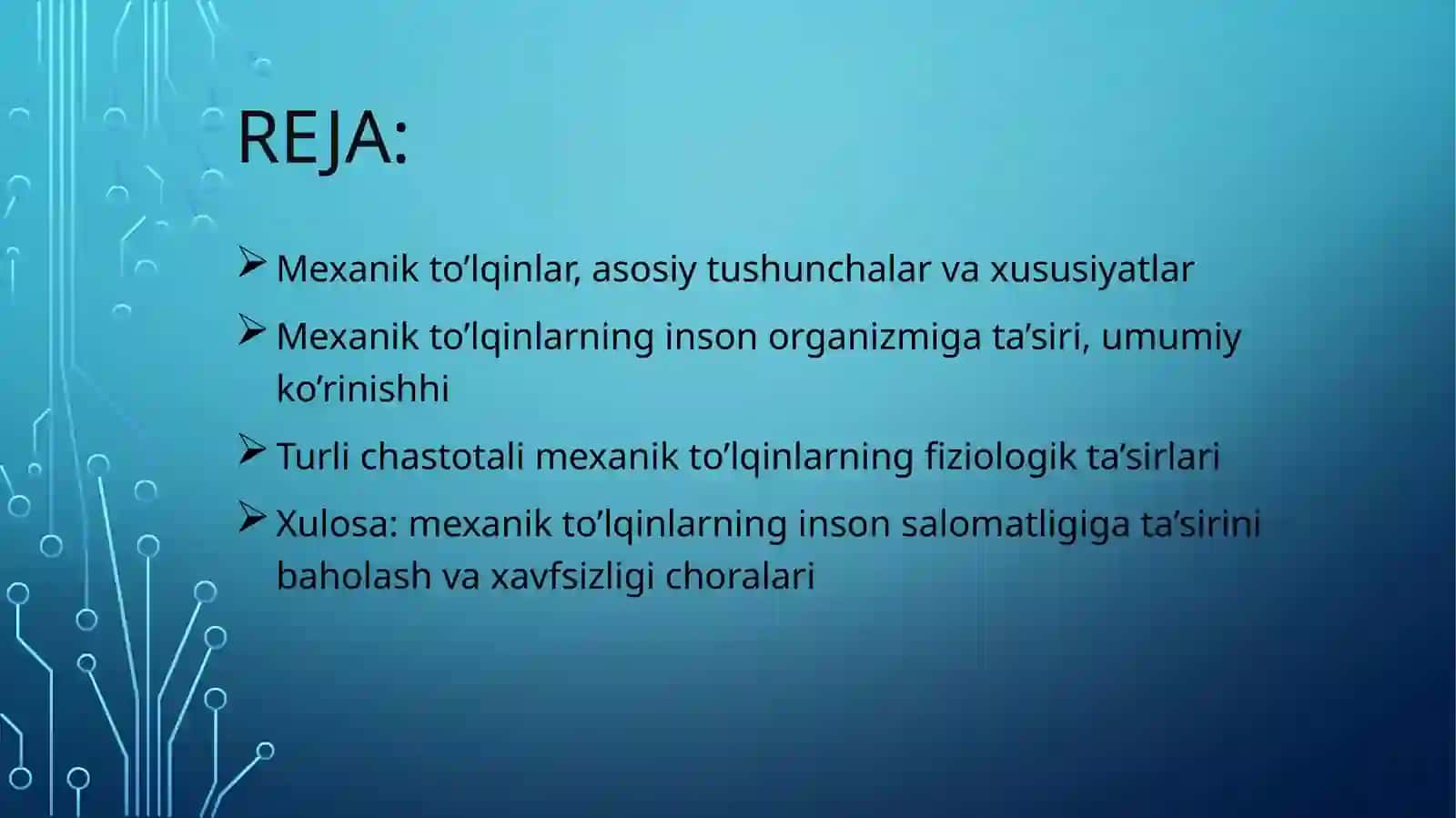 Mexanik to'lqinlarning inson organizmiga ta'siri 2