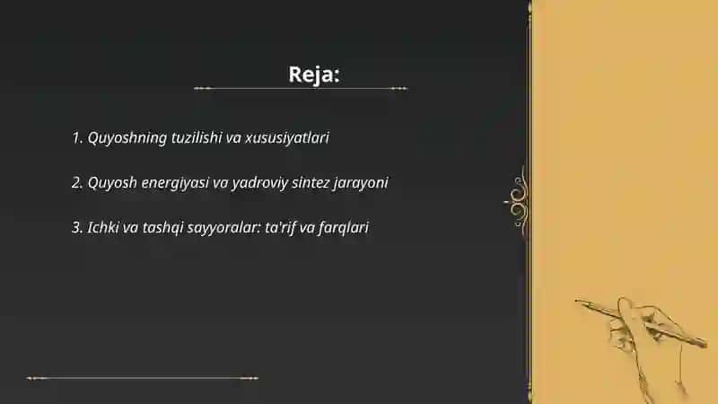 Quyosh sistemasi va sayyoralar 2