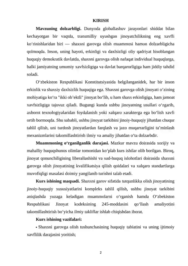 SHAXSNI GAROV SIFATIDA TUTQUNLIKKA OLISHNING JINOIY-HUGUGIY XUSUSIYATLARI 2