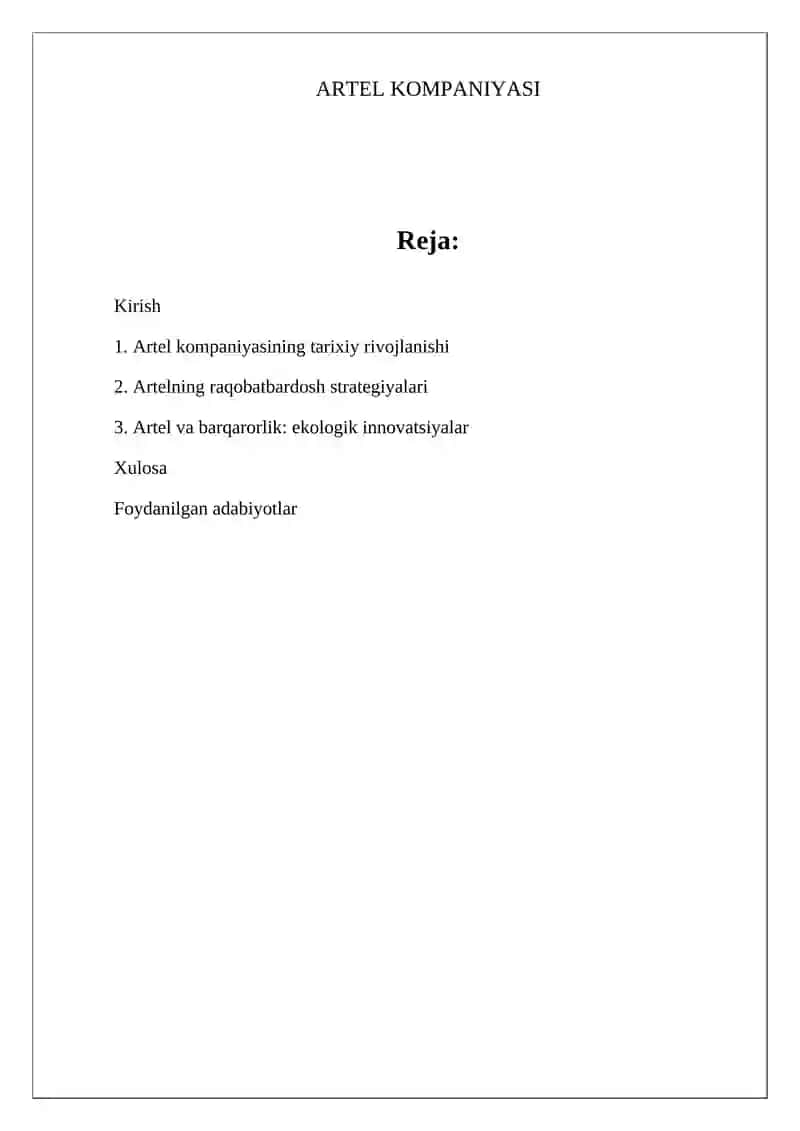 Artel kompaniyasi 2