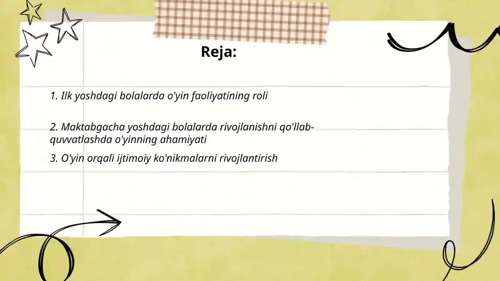 Òyinning ilk va maktabgacha yoshdagi bolalar hayotida yetakchi faoliyat sifatida 2