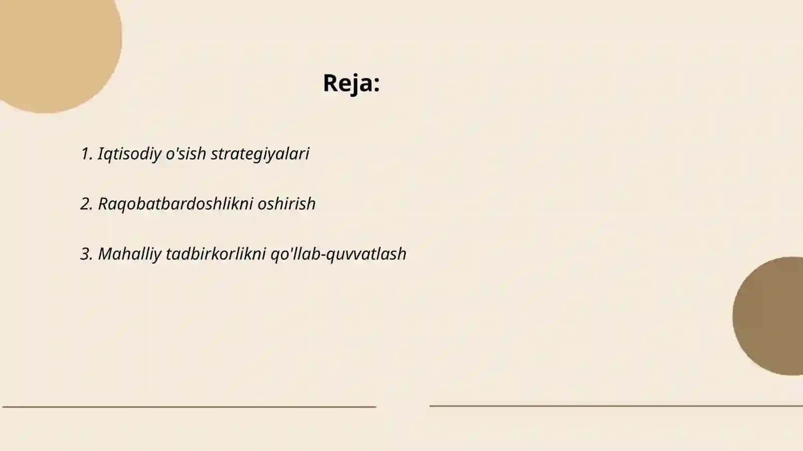 Iqtisodiy o'sish strategiyalari 2