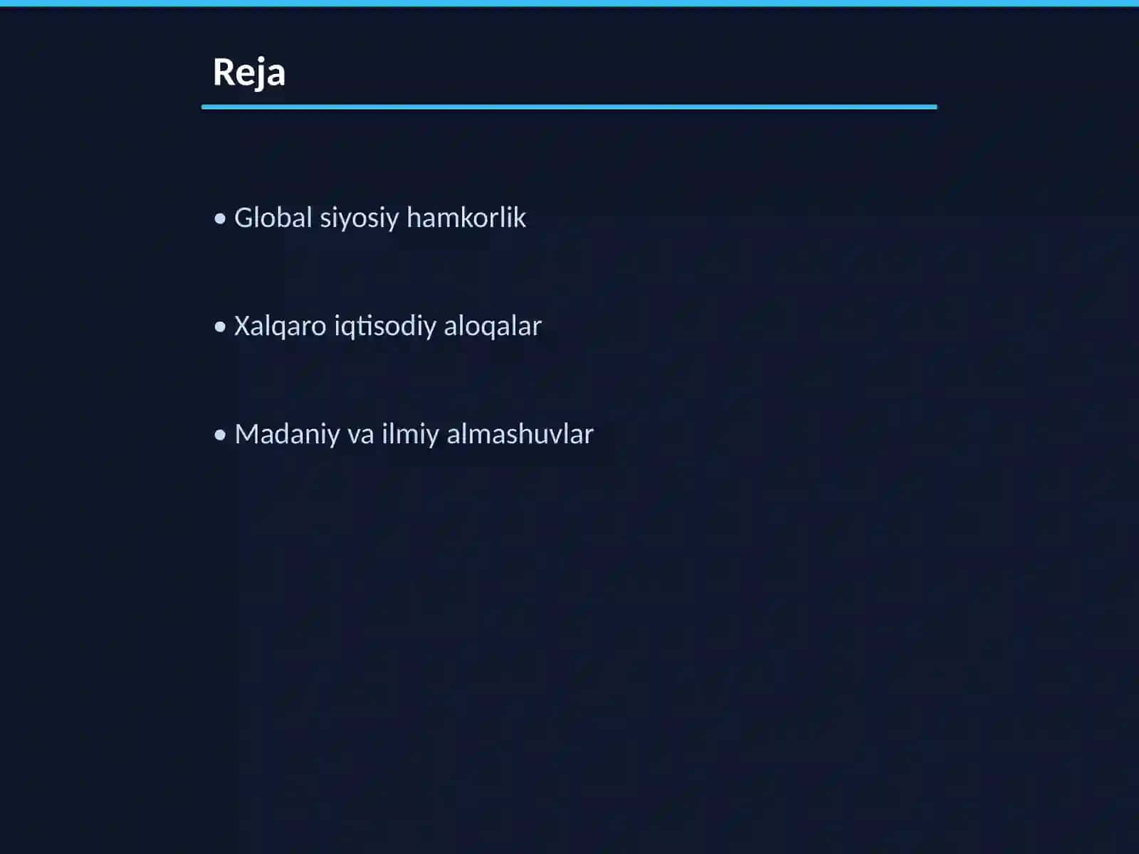 Global siyosiy hamkorlik 2